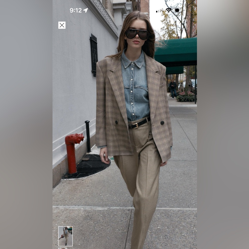Zara NWOT Plaid Blazer. Never worn